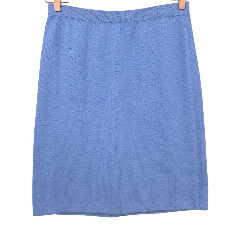 St. John Collection Womens 12 Periwinkle Santana Knit Pencil Skirt
